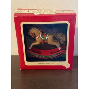 Summit Heirloom 1990 Merry Christmas Ornament Rocking Horse Pony